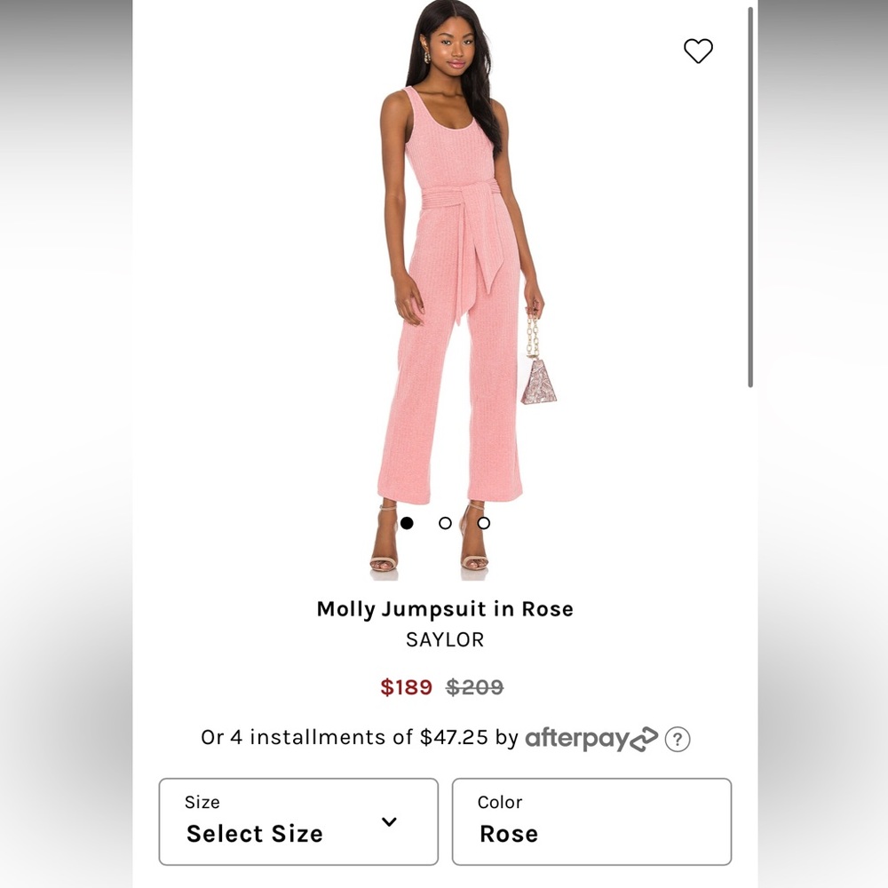 Saylor Molly Jumpsuit in Rose Size XS - Picture 8 of 11